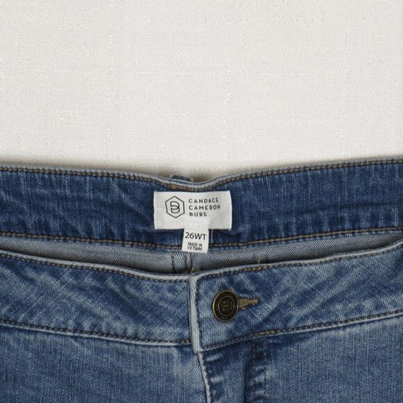 Candace Cameron Bure BigSur Med Wash Pacific Denim Cropped Jeans Plus 26W TALL - Picture 8 of 11